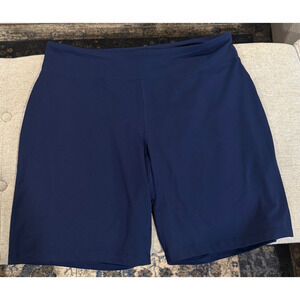Lands’ End Women's Dark Blue Biker Shorts Sz 1X, 16W-18W, 3161